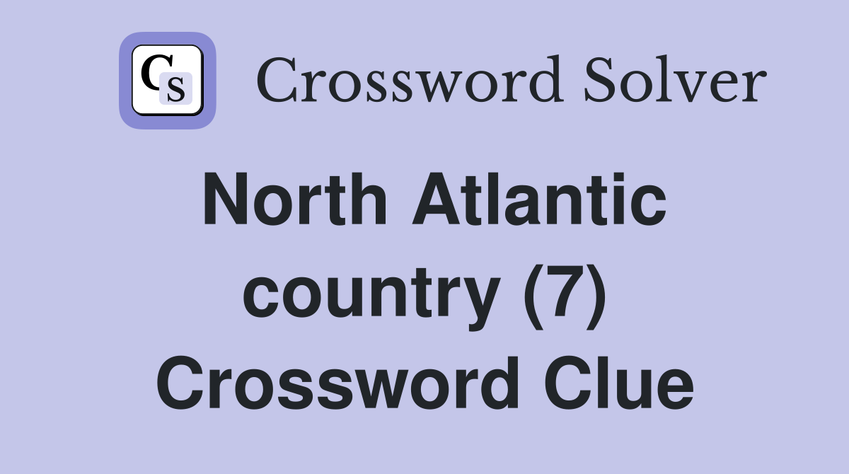 North Atlantic country (7) Crossword Clue