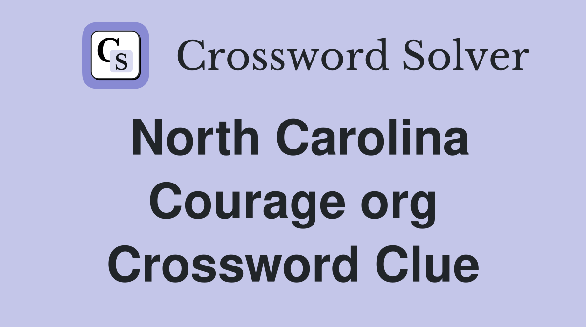 North Carolina Courage org Crossword Clue