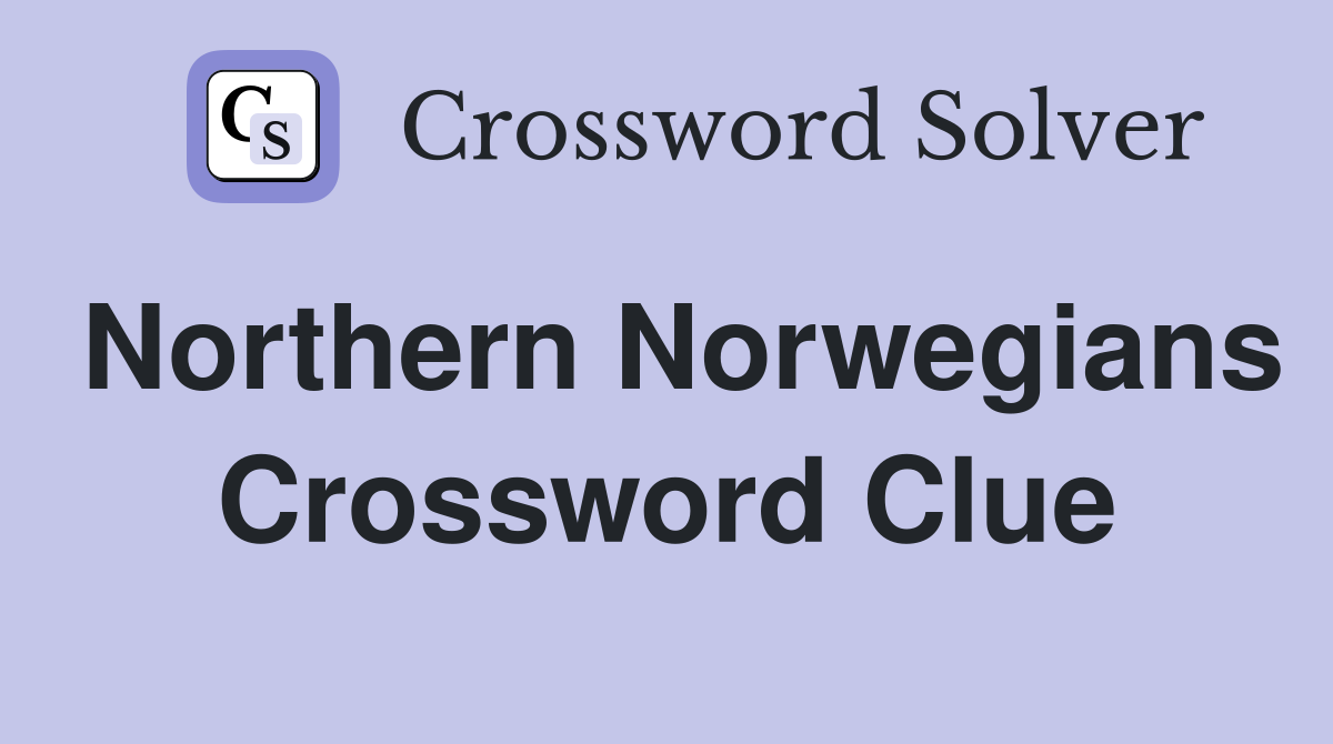 Northern Norwegians Crossword Clue