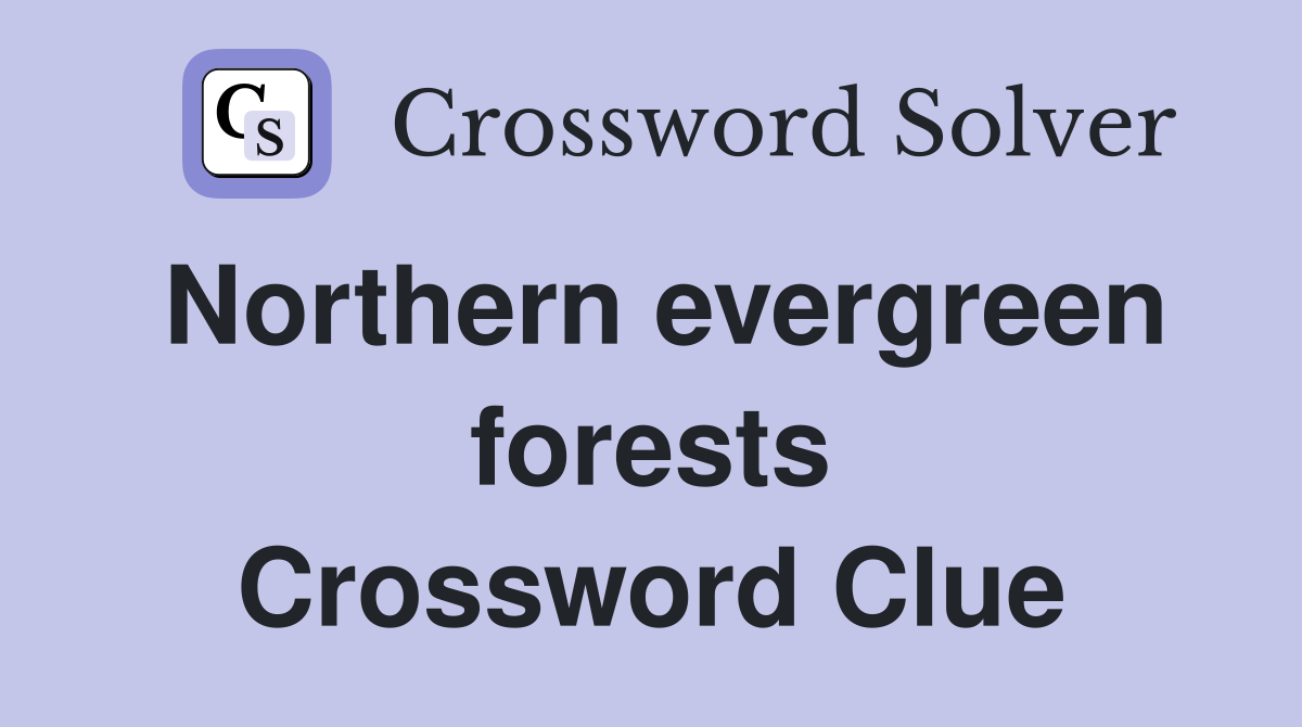 Northern evergreen forests Crossword Clue