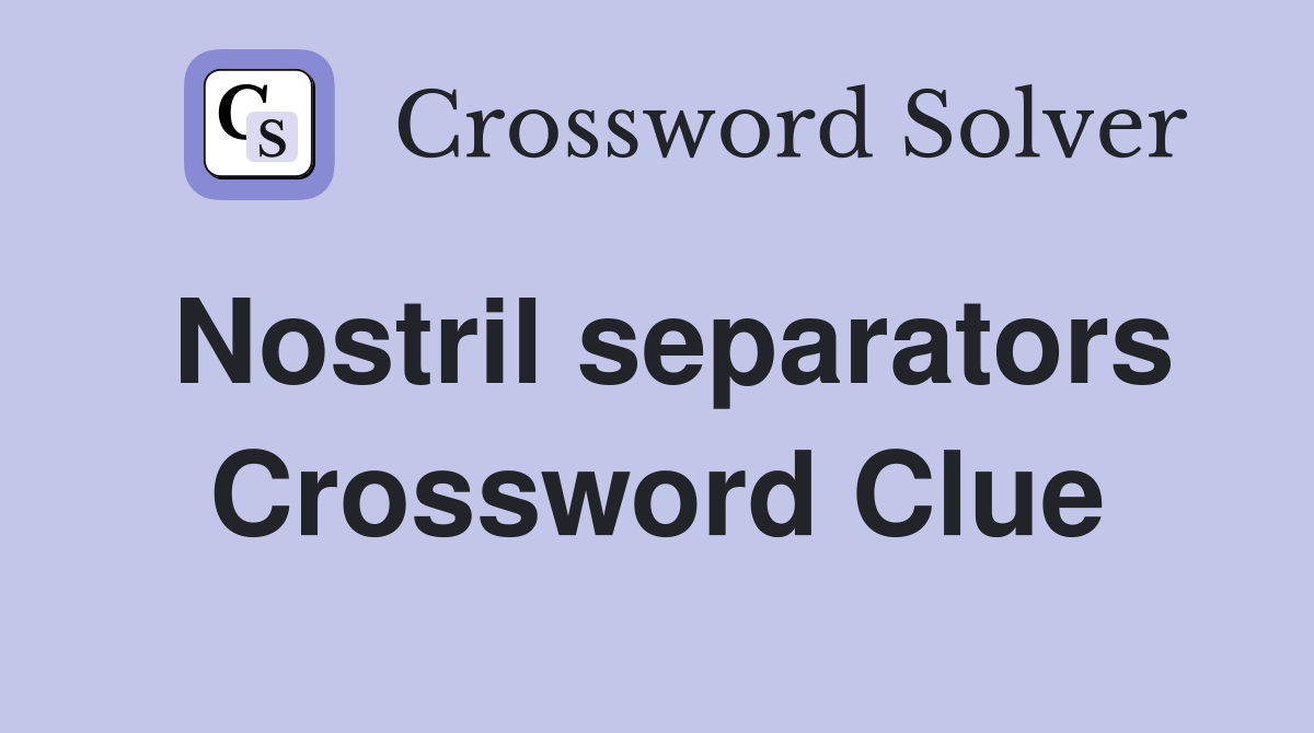 Nostril separators Crossword Clue