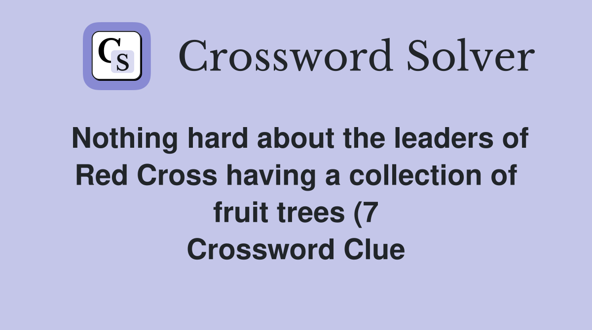 Nothing hard about the leaders of Red Cross having a collection of Nothing hard about the leaders of Red Cross having a collection of
