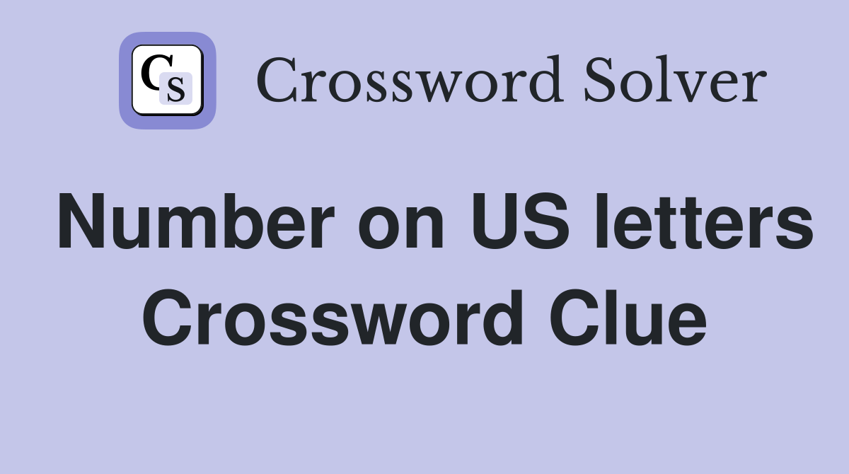 Number on US letters Crossword Clue