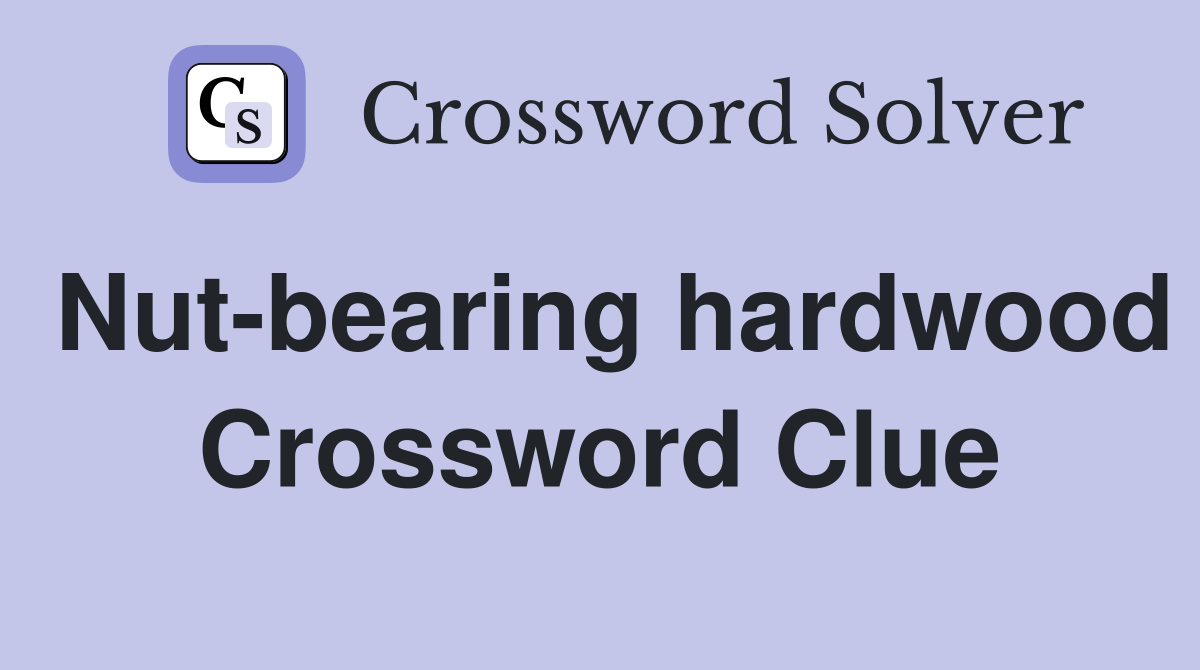 Nut-bearing hardwood Crossword Clue