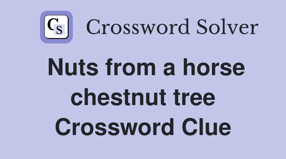 Nuts from a horse chestnut tree Crossword Clue