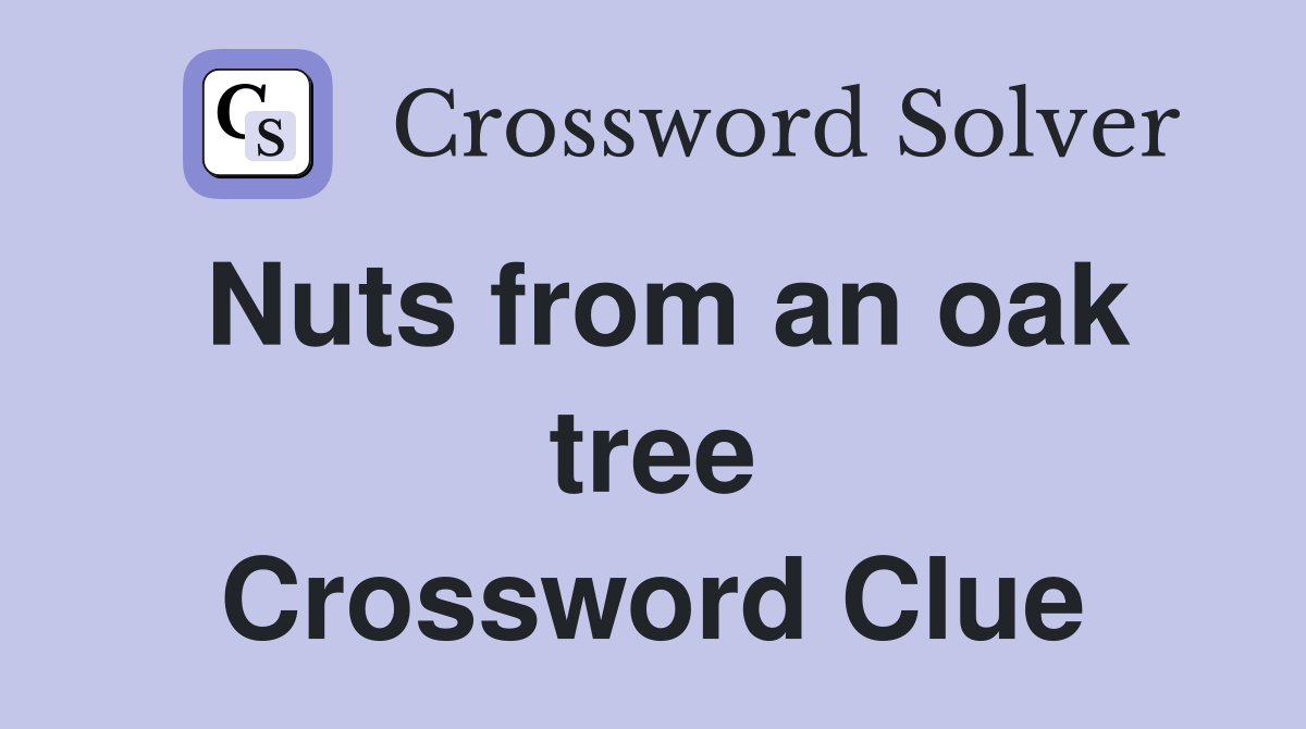 Nuts from an oak tree Crossword Clue