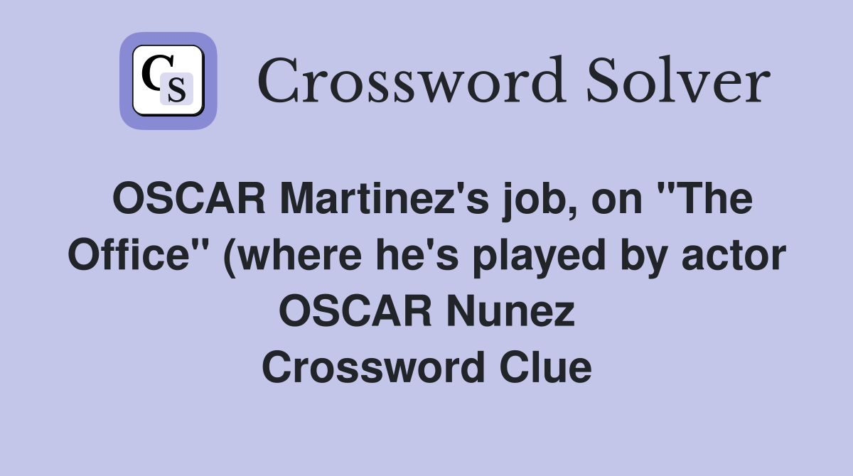 OSCAR Martinez #39 s job on quot The Office quot (where he #39 s played by actor OSCAR OSCAR Martinez #39 s job on quot The Office quot (where he #39 s played by actor OSCAR