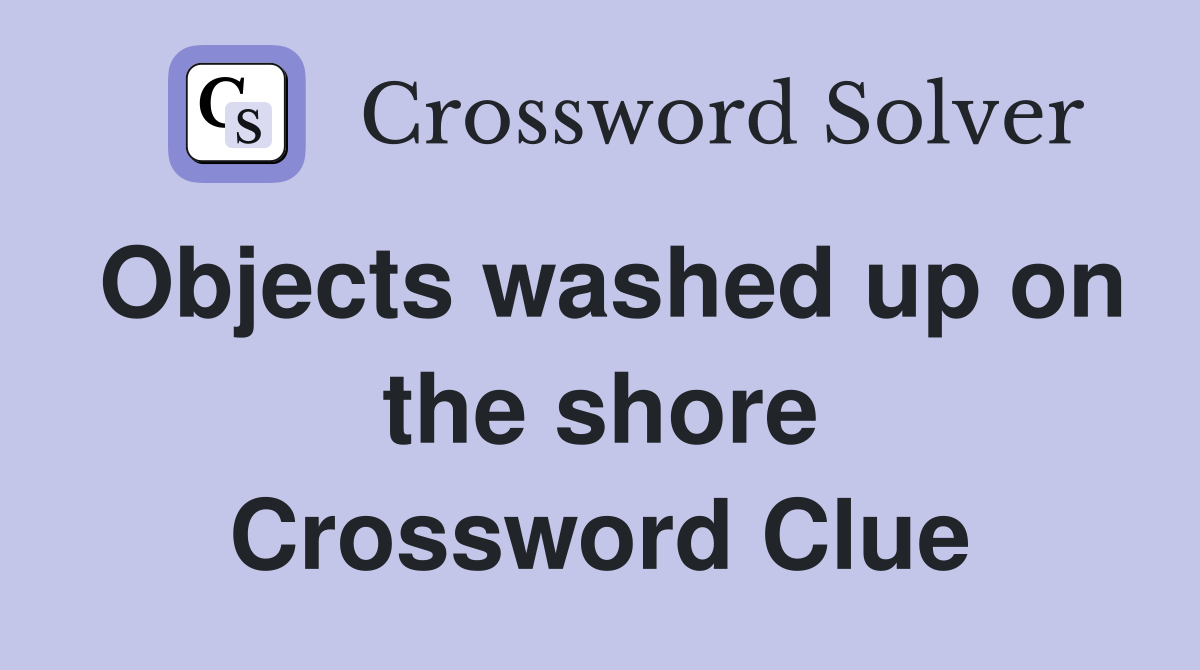 Objects washed up on the shore Crossword Clue