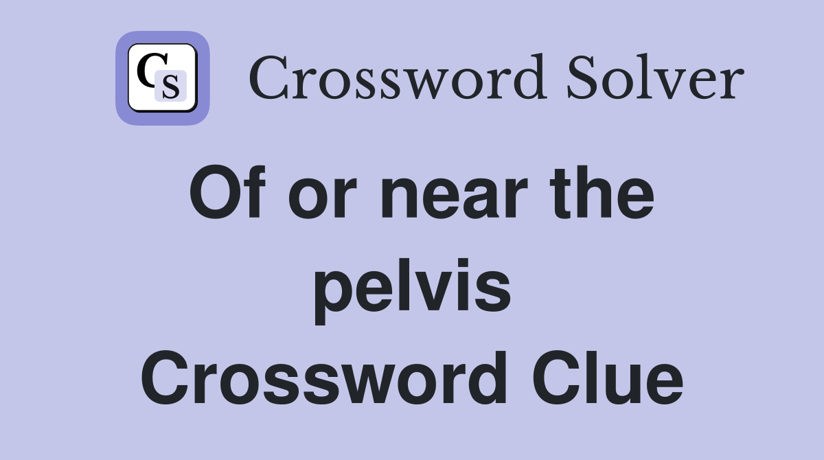 Of or near the pelvis Crossword Clue