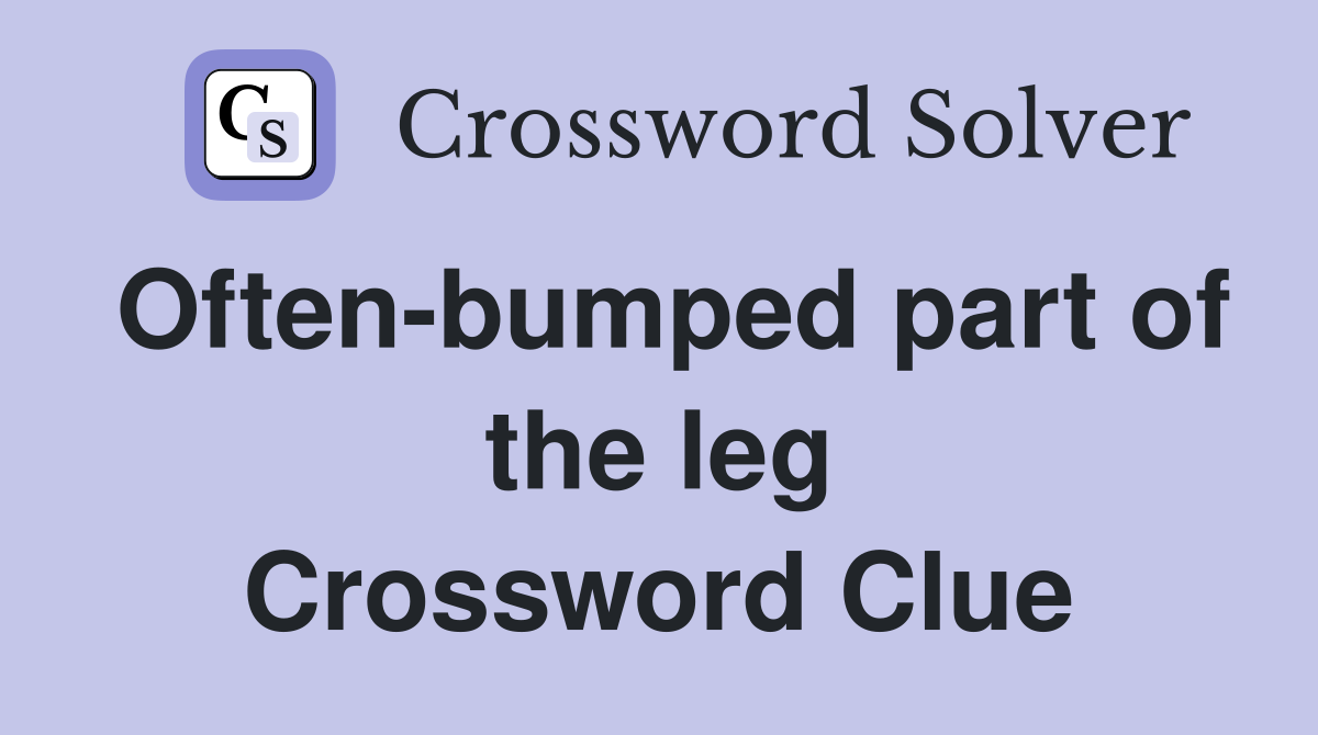 Often-bumped part of the leg Crossword Clue
