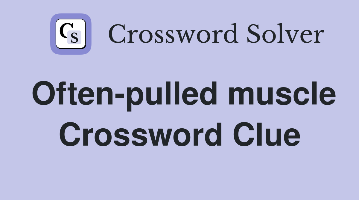 Often-pulled muscle Crossword Clue