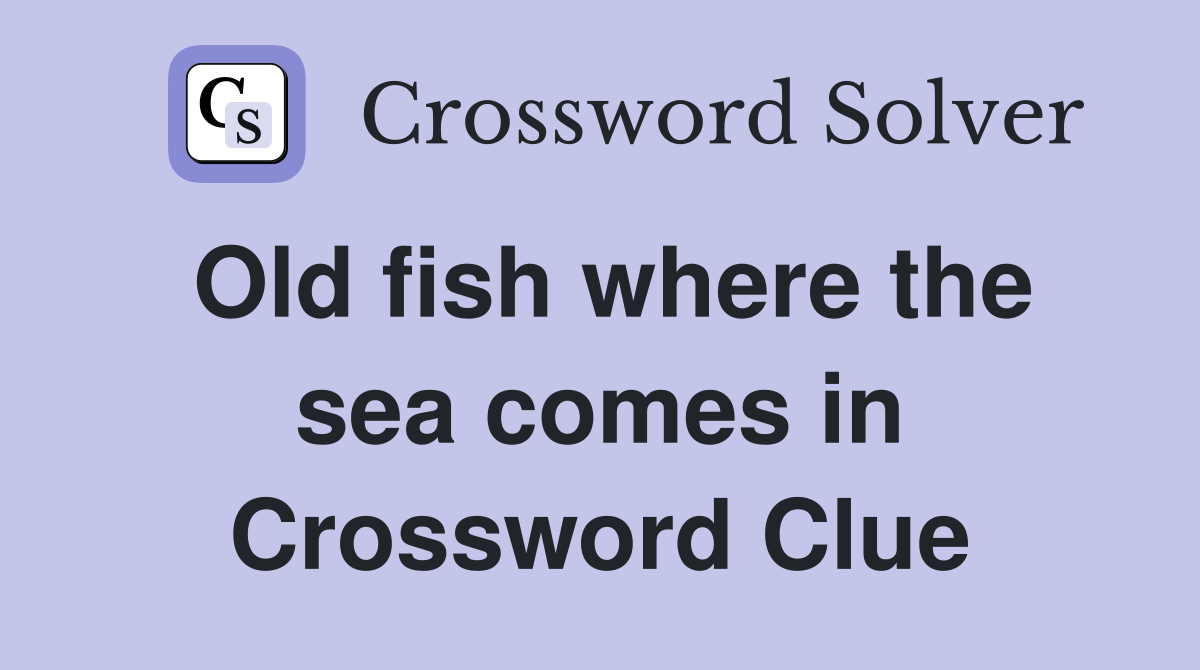 Old fish where the sea comes in Crossword Clue