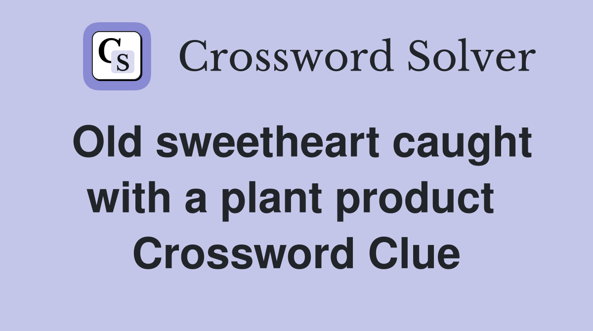 Old sweetheart caught with a plant product  Crossword Clue