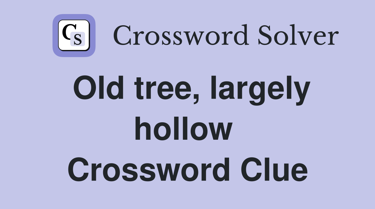 Old tree, largely hollow  Crossword Clue