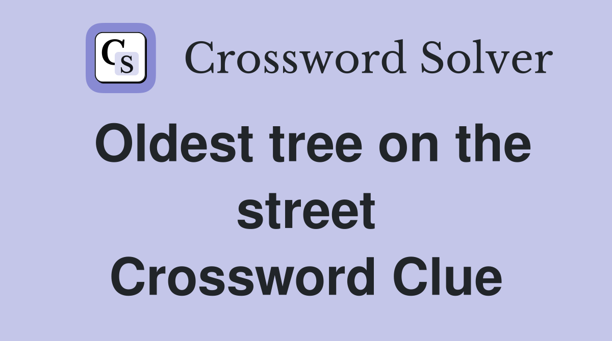 Oldest tree on the street Crossword Clue