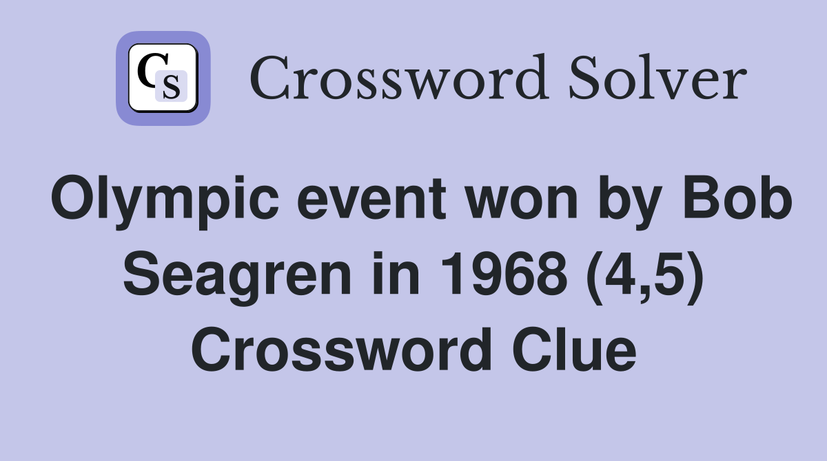 Olympic event won by Bob Seagren in 1968 (4,5) Crossword Clue