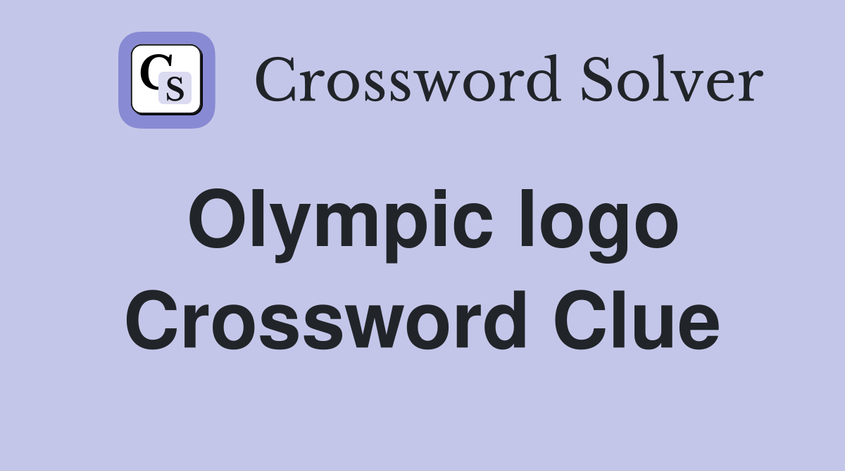 Olympic logo Crossword Clue