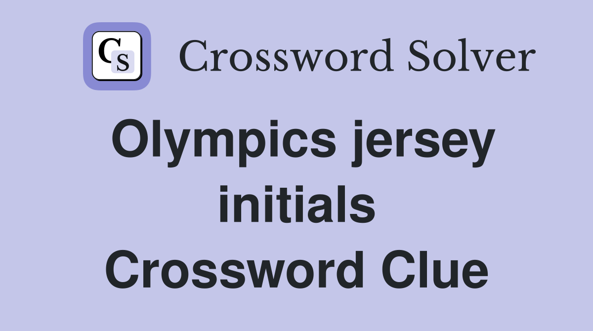 Olympics jersey initials Crossword Clue