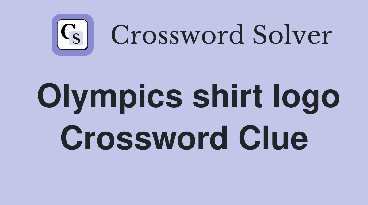 Olympics shirt logo Crossword Clue