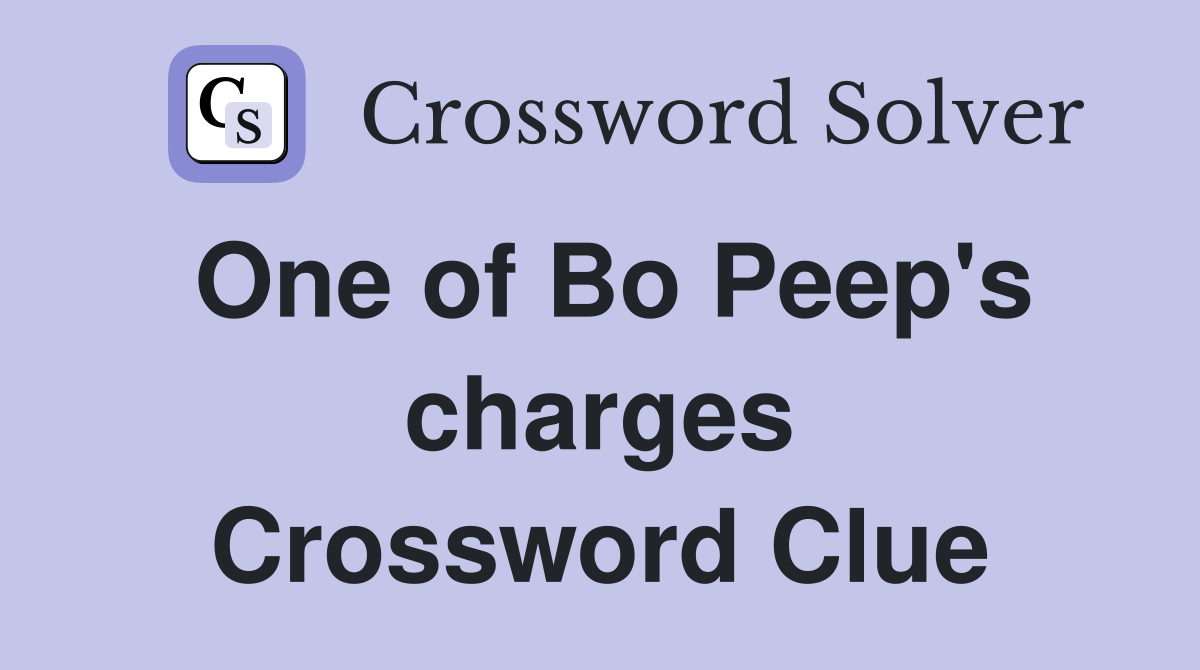 One of Bo Peep's charges Crossword Clue