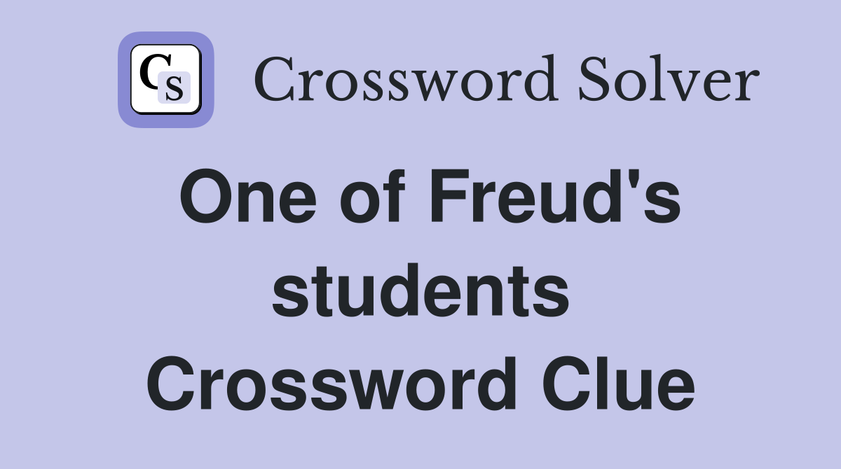 One of Freud's students Crossword Clue