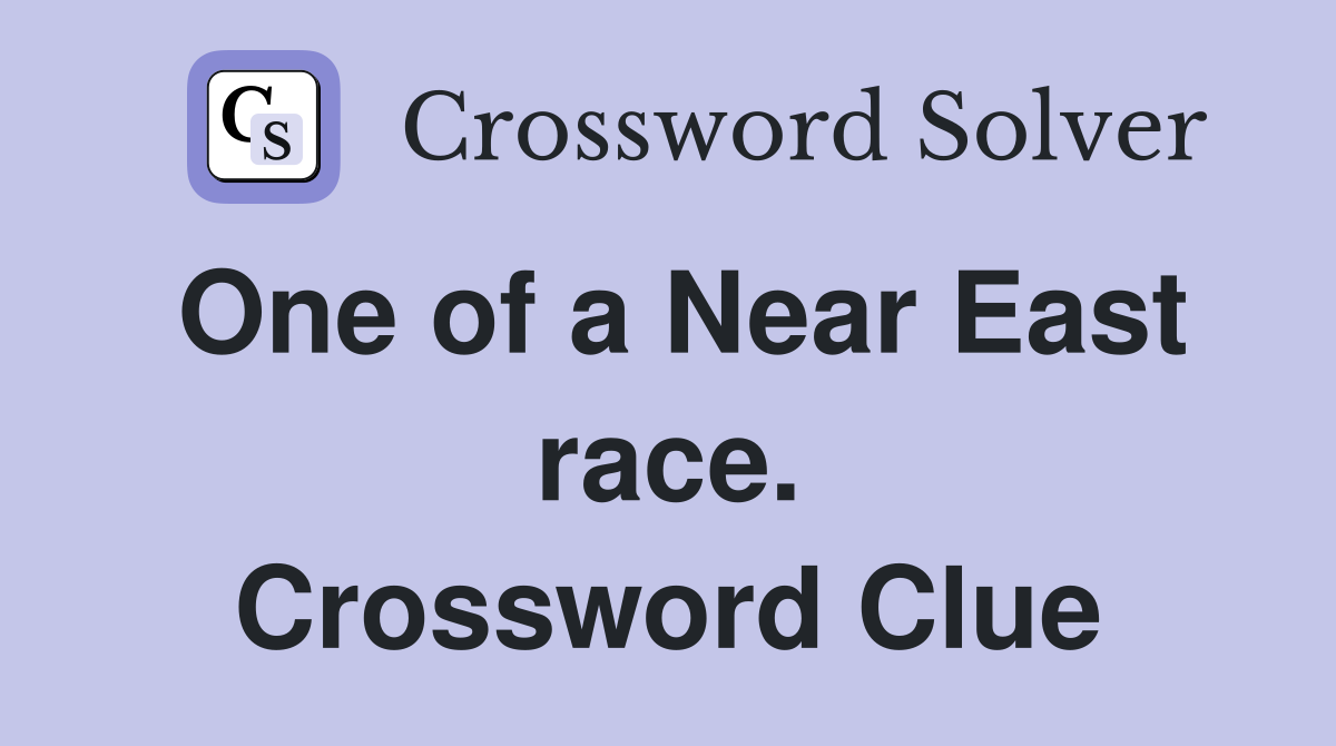 One of a Near East race. Crossword Clue