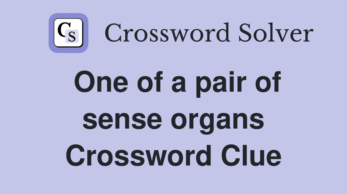 One of a pair of sense organs Crossword Clue