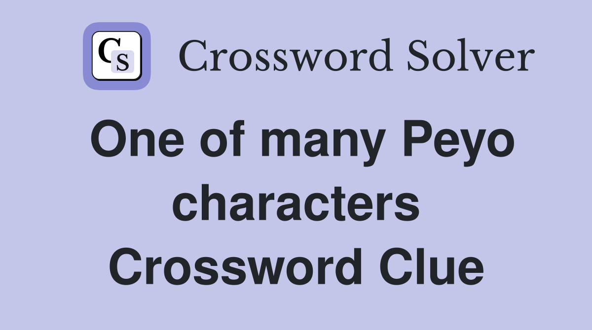 One of many Peyo characters Crossword Clue