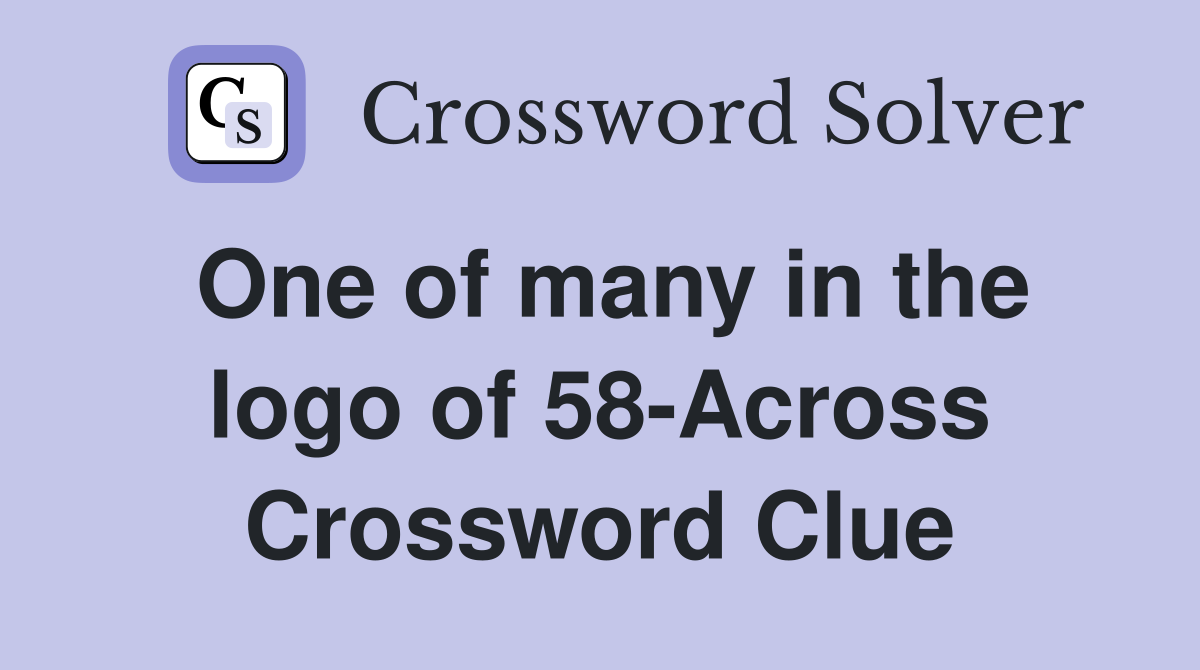 One of many in the logo of 58-Across Crossword Clue