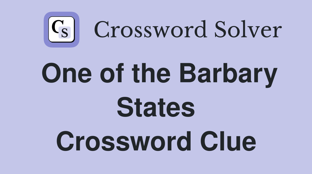 One of the Barbary States Crossword Clue