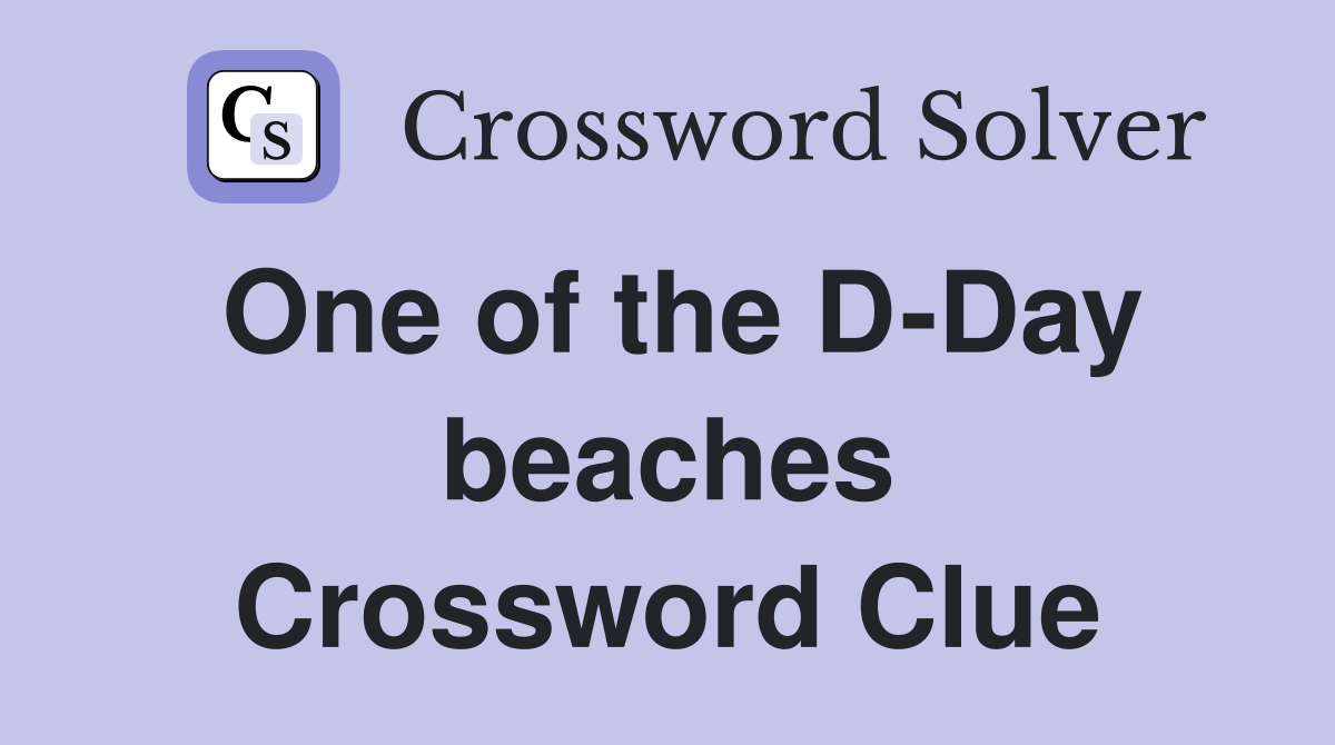 One of the D-Day beaches Crossword Clue