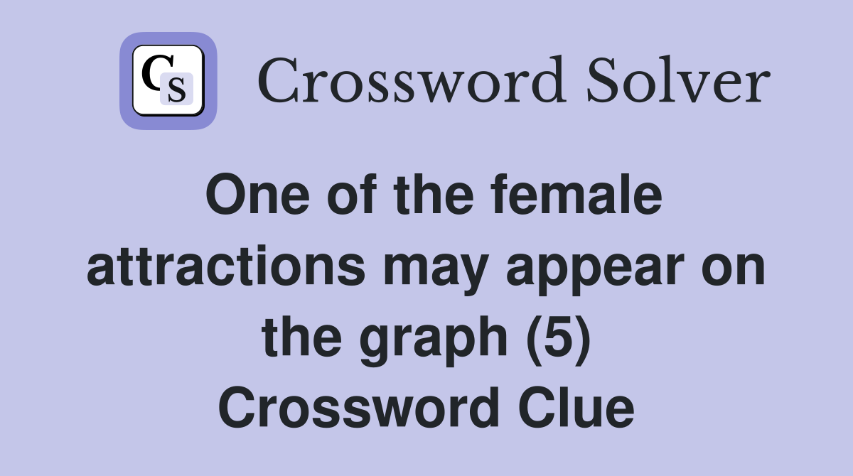 One of the female attractions may appear on the graph (5) Crossword Clue