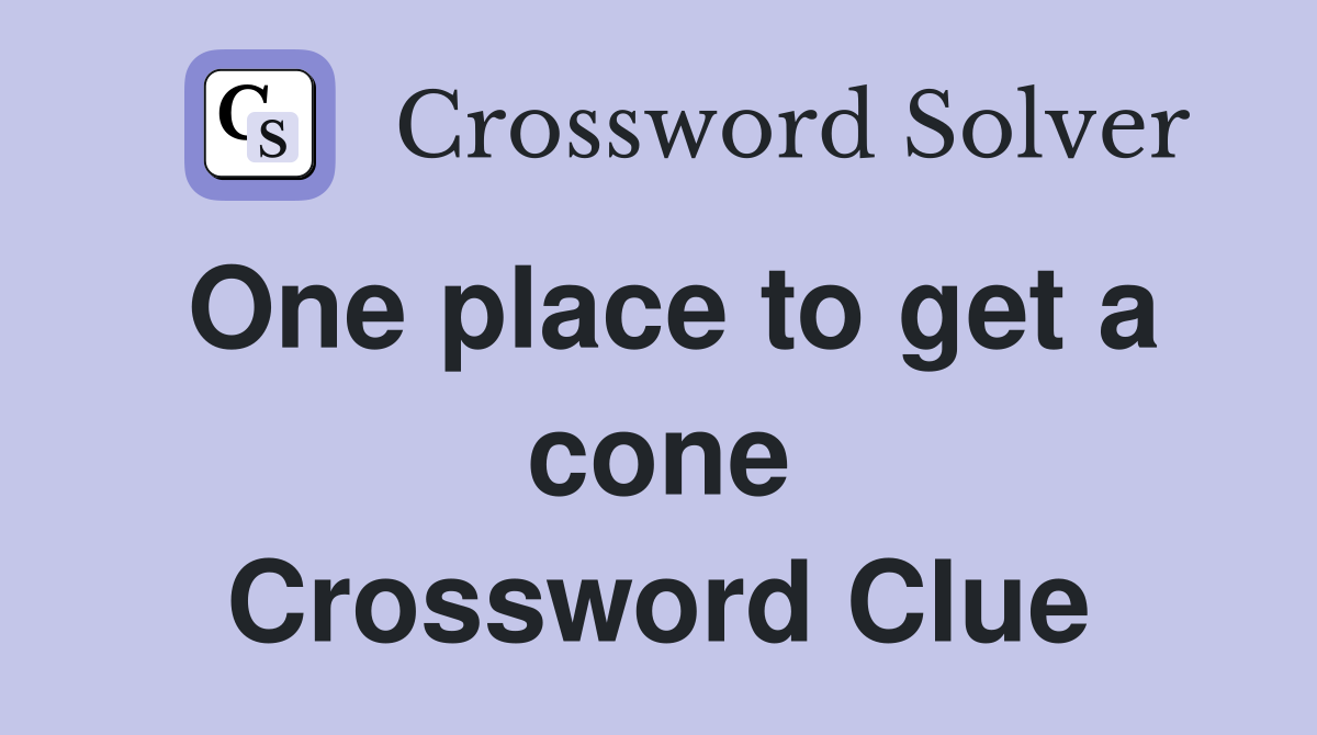 One place to get a cone Crossword Clue