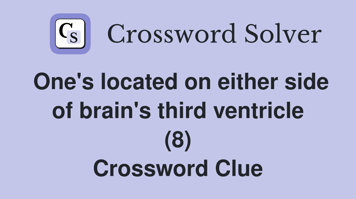 One's located on either side of brain's third ventricle (8) Crossword Clue