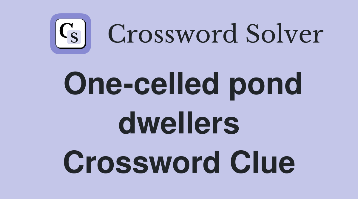 One-celled pond dwellers Crossword Clue