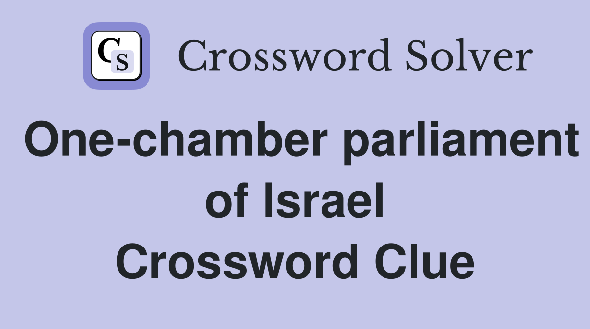 One-chamber parliament of Israel Crossword Clue
