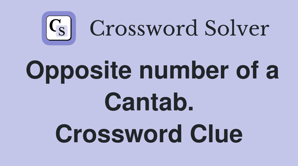 Opposite number of a Cantab. Crossword Clue