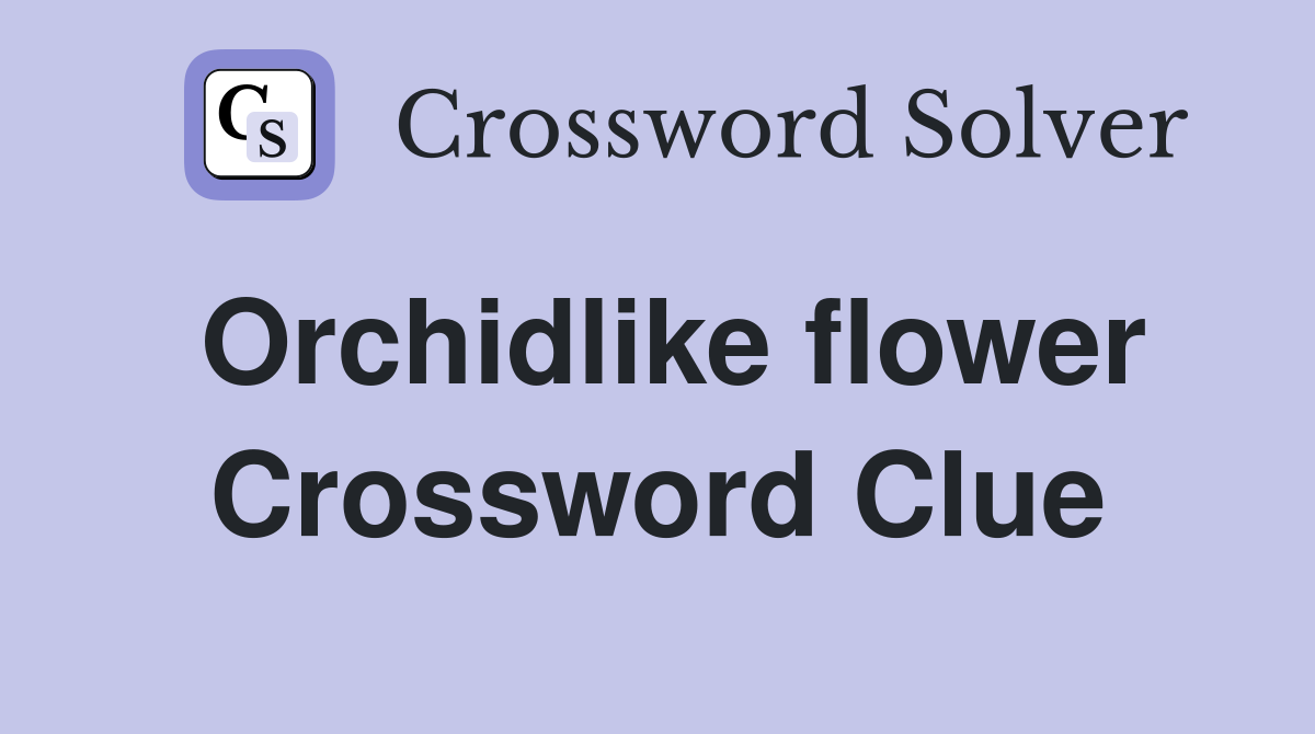 Orchidlike flower Crossword Clue