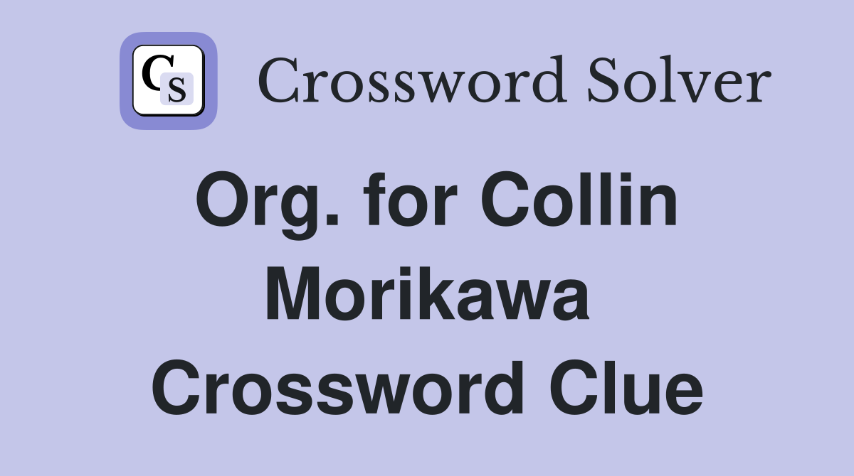 Org. for Collin Morikawa Crossword Clue