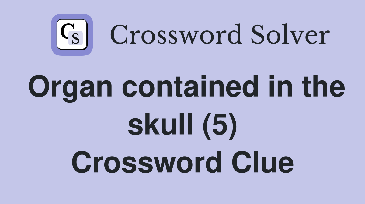 Organ contained in the skull (5) Crossword Clue