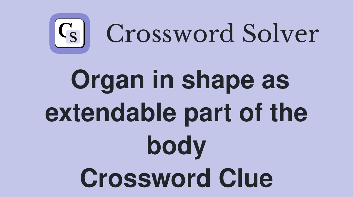 Organ in shape as extendable part of the body Crossword Clue