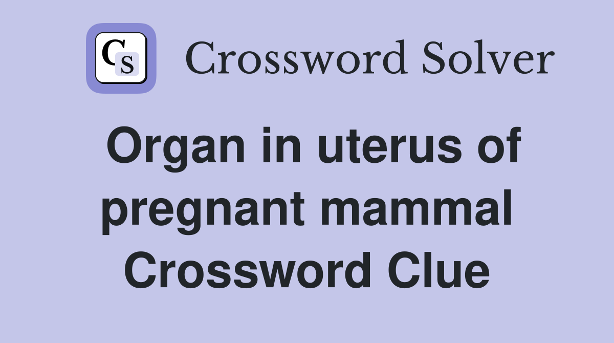 Organ in uterus of pregnant mammal Crossword Clue