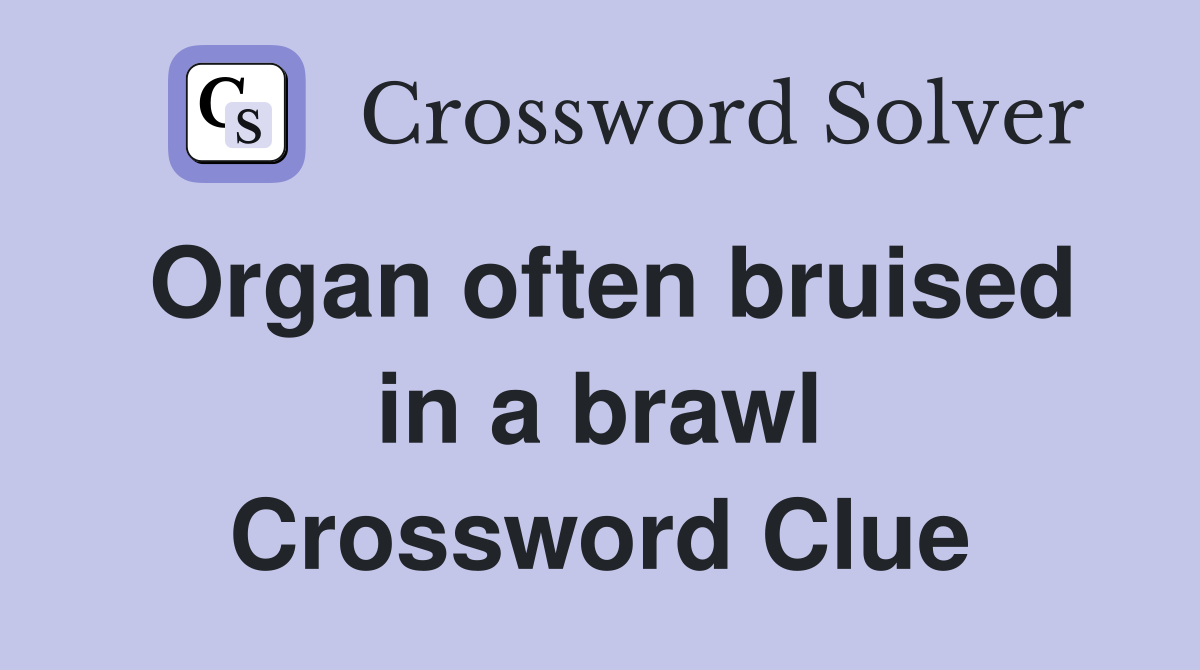 Organ often bruised in a brawl Crossword Clue