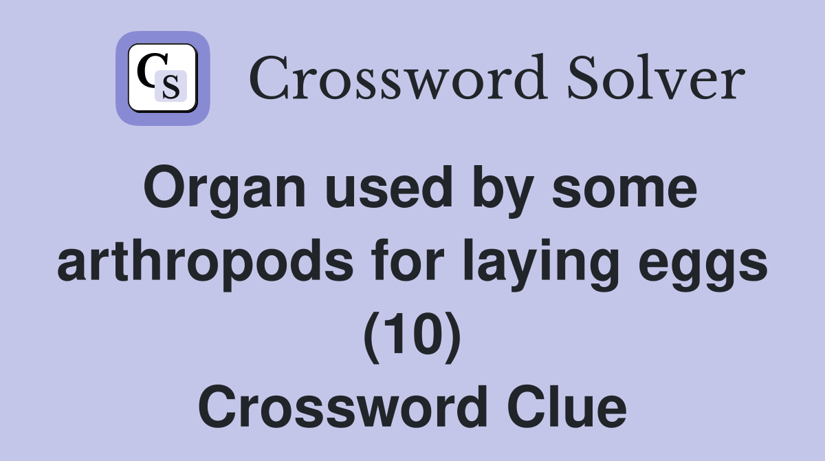Organ used by some arthropods for laying eggs (10) Crossword Clue