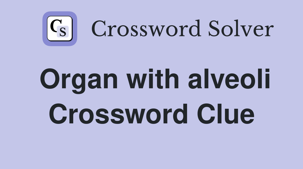 Organ with alveoli Crossword Clue