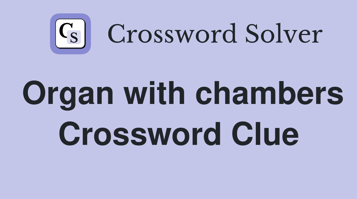 Organ with chambers Crossword Clue
