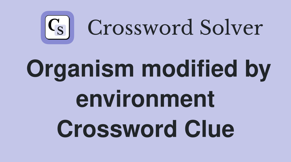Organism modified by environment Crossword Clue