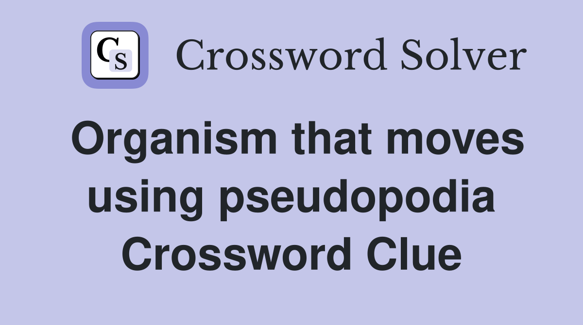 Organism that moves using pseudopodia Crossword Clue