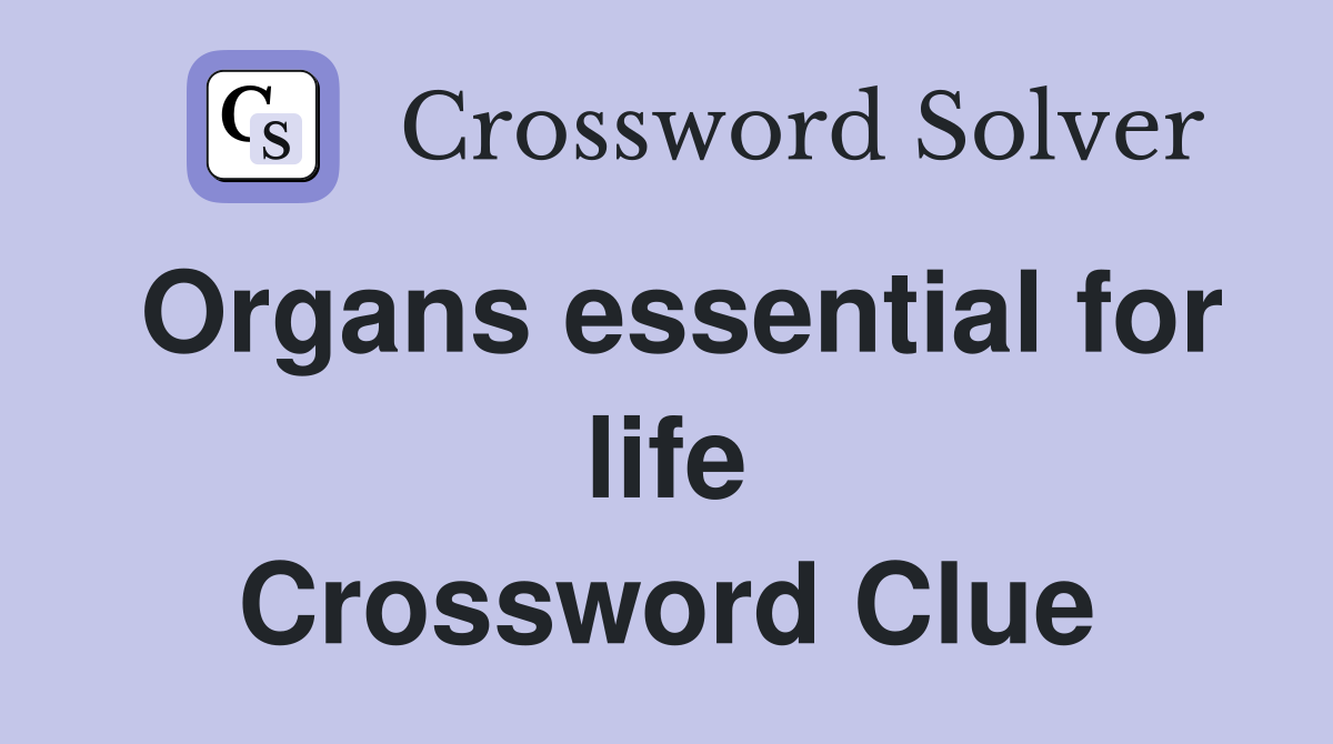 Organs essential for life Crossword Clue