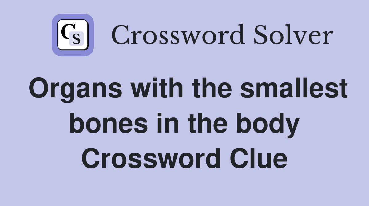 Organs with the smallest bones in the body Crossword Clue